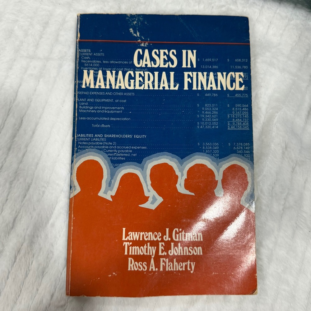 Cases in Managerial Finance Gitman Johnson Flaherty Vintage Paperback Textbook